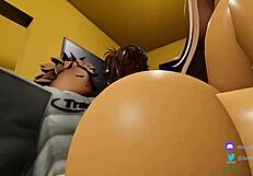 Two sexy pizza workers fuck customer hard.