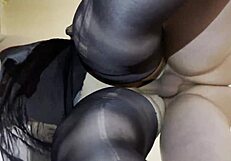 Having sex in the kitchen with my fat girlfriend in doggy style