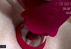 Latina couple uses vibrator for wet squirting orgasm