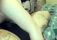 Wifey and boyfriend relaxing in homemade setting.