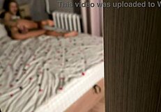 Stepsister spied on while sucking cock in POV