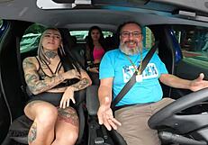 alicia weller returns naked in public car ride