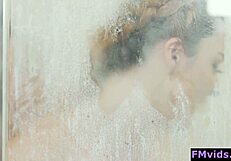 Is this babe's pussy too horny for a shower fuck?