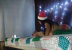 christmas sex arab with spartan beard fucks sexy stepmother while husband is away