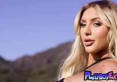 hey, check out massive-titted blonde kayley gunner posing naked outdoors in military style!