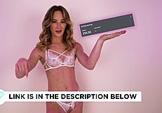 Hannahjames710 Tries On See-Through Silk Lingerie Daringly