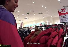 Teen 18+ Trades Sex For Clothing In Shop.