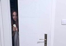 The cute girl next door dropped the soap in the shower, and I need to creampie her