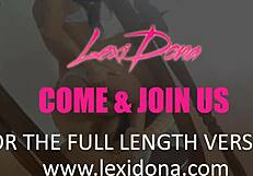 Lexidona Poses in Front of the Mirror During a Teasing Striptease