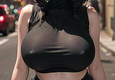 I admire this ai generated big tits model