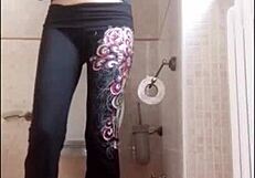 over 20 minutes watching my long pee flow outdoors