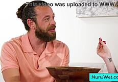 blonde masseuse gives wet nuru massage rubbing natural tits on client - brad newman sonia harcourt