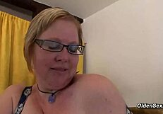 bbw milf's huge tits get titty fucked and sucked hard