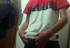 At Work's Bathroom: Huge Cock Masturbation Leads to Great Cumshot