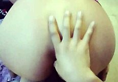 Pretty latina student in lingerie shows muscular bodybuilder tattoo and petite tits in homemade dress scene