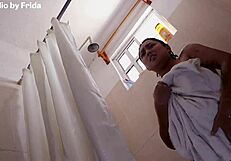 Sexy Latina Feels Passionate In The Shower With Her Huge Ass On Display