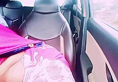 indian housewife has car sex with boyfriend, talking dirty