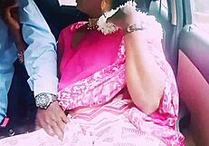 indian housewife has car sex with boyfriend, talking dirty