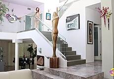 Brunette Milf Enjoys Outdoor Tanning With Redhead Friend