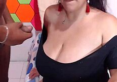 Busty Girl Feels Ecstasy Giving Handjob and Receiving Cumshot on Tits