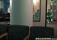Sexy doctor scene with male nurse andy san di