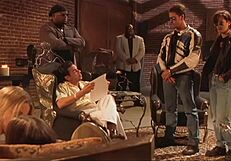 mommy licks shoes on bed while getting handjob and pussy shaved