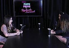 Morena performs striptease after discussing live demands and joins orgy without consent - Charlottye in sheer red