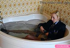 drenched school girl sophia smith bathtime orgasm