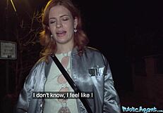 Public Agent Ginger Babe Squirts On Cock