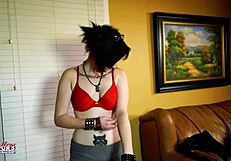 Inked Cutie Marcie Dildo Fucks Her Horny Twat Wearing Lingerie And Squirts