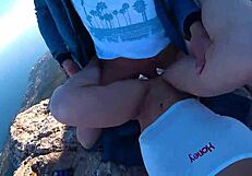 risky public fuck on cliff with mia bandini