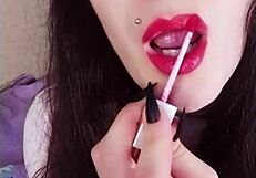 Backstage Of A Hot Brunette With Girlfriend And Tongue.