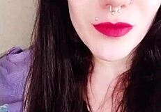 Backstage Of A Hot Brunette With Girlfriend And Tongue.