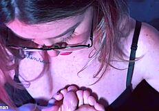 horny sluts endure deepthroat gagging while feet get licked spat on and sucked