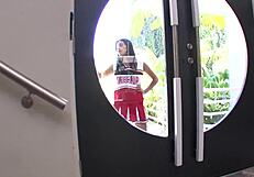 Selma Sins, an 18-year-old latina, swallows jizz after getting fucked by big cock.