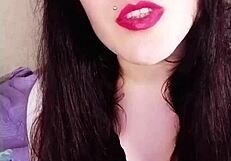 Backstage Of A Hot Brunette With Girlfriend And Tongue.