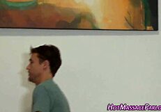 petite masseuse gives handjob and sucking