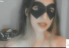 Just a skinny naked girl showing her little bum in the towel.