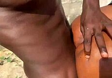 Africans Passionately Fuck Outdoor In Homemade Scenes