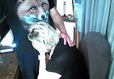 hey, mature couple flashes on balcony for sexy pranks