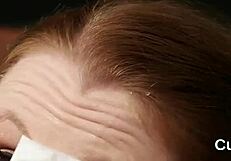 Nasty Looker Swallows Cum in Blowbang Facial and Bukkake Swap