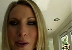 Busty Blonde Gags On Cock After Interview