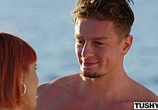 Tushy Stunning Redhead Dolly Dyson Has Intense Double Penetration Orgasm