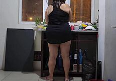 i record my stepmother while she cleans the house