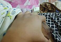 desi housewife enjoys intimate moments