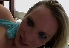 Busty Blonde Gags On Cock After Interview