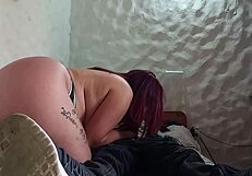 I receive the Venezuelan delivery boy in lingerie and fuck him for the owed money