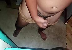 Man Strokes His Hard Cock Solo Until Creampie Climax