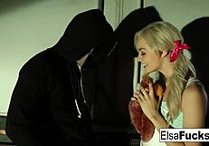Teen Elsa Jean Fucks Masked Stranger!