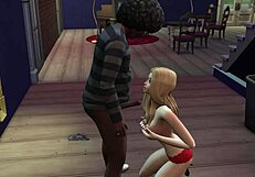 Hot Teen Sucks Cocks In Sims Bar